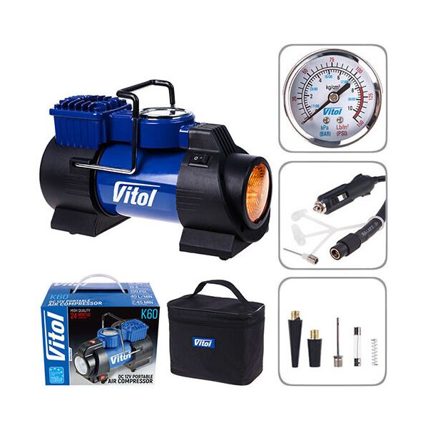 

Компрессор K-60 150psi/15Amp/40л/прикуриватель (K-60)