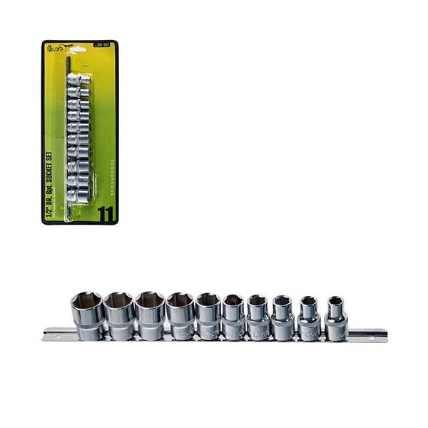 

Набор головок 1/2" на планке, 10,11,12,13,14,17,19,21,22,24 mm. 11 предм.(НГП-4011) Alloid
