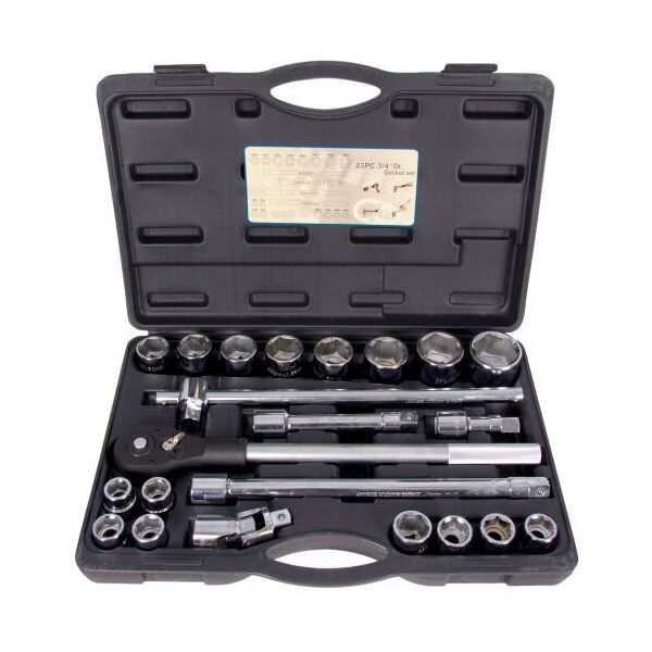 

Набор головок 3/4", 23 предм. 19-50 мм. (НГ-6023М) Alloid