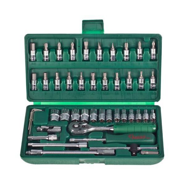 

Набор торцевых головок 1/4" , 46 предм. (2646MB) HANS
