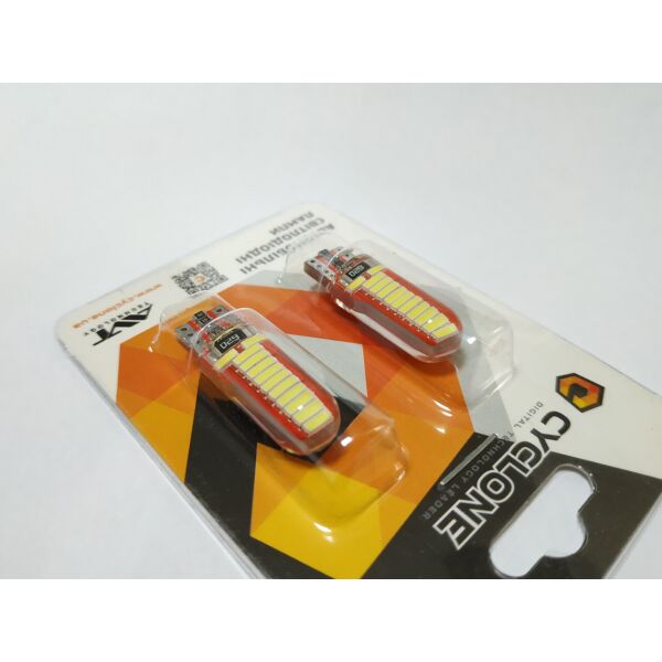 

Лампочка без цок.Т10 24LED 4014-24 12V Cyclone 037 576 lumen