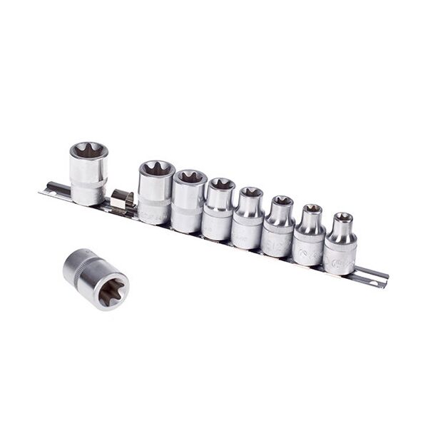 

Набор торцевых головок 1/2"DR Е10-Е24 внешний ТORX 9 пр. блистер (46410-9C) HANS
