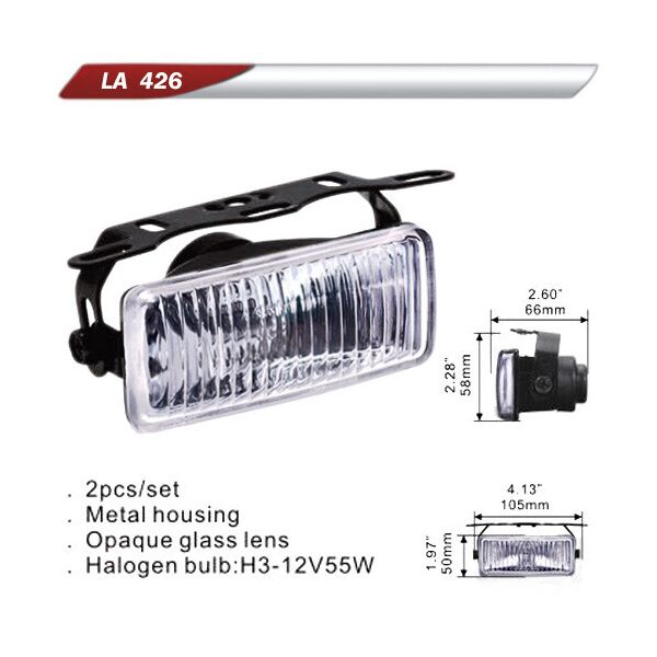 

Фары дополнительные DLAA 426-W/H3-12V-55W/105*50mm