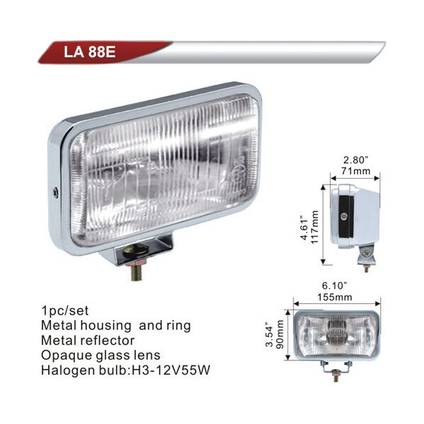 

Фара дополнительная DLAA 88E-W хром/H3-12V-55W/155*90mm
