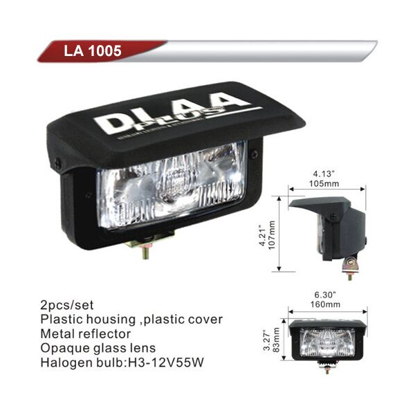 

Фары дополнительные DLAA 1005-W/H3-12V-55W/160*83mm/крышка