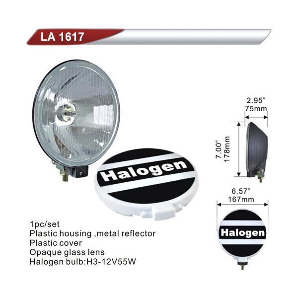

Фара дополнительная DLAA 1617-W/H3-12V-55W/D=167mm/крышка