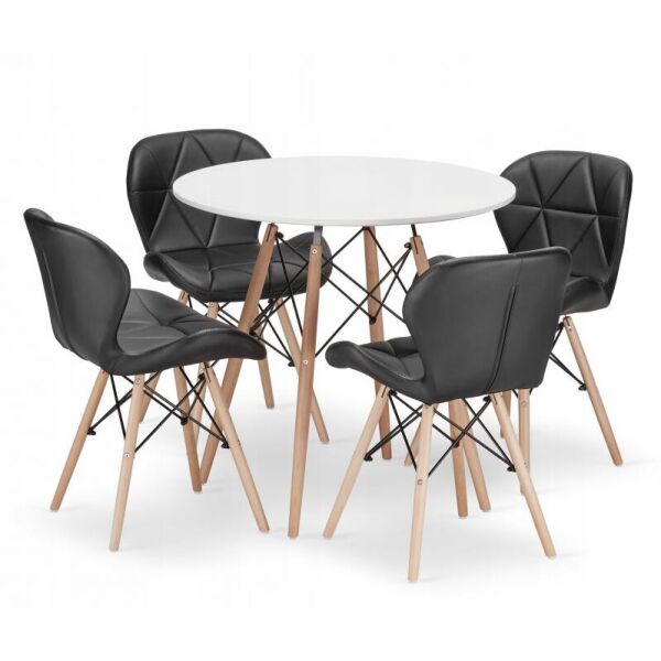 

Комплект мебели Jumi Scandinavian Design стол и стулья Black-4