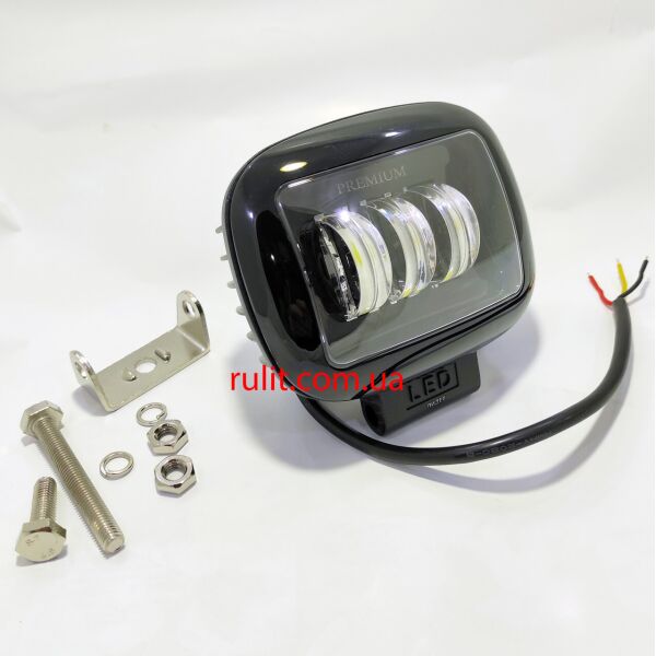 

Светодиодная LED противотуманная фара ЛИДЕР 1 шт 10-30V 88В 45W ближний 120x122x60