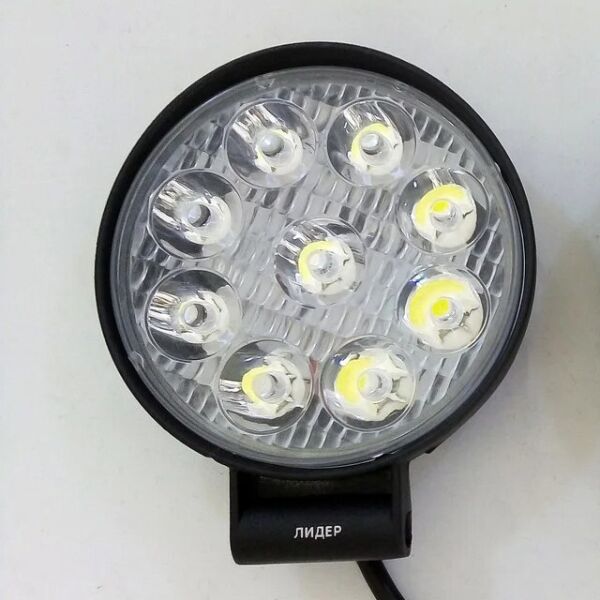 

Светодиодная LED противотуманная фара ЛИДЕР 1 шт 10-30V 14 27W MINI ближний 100x85x30