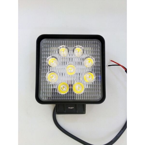 

Светодиодная LED противотуманная фара ЛИДЕР 1 шт 10-30V 6 В 27W дальний желтая 126х110х50