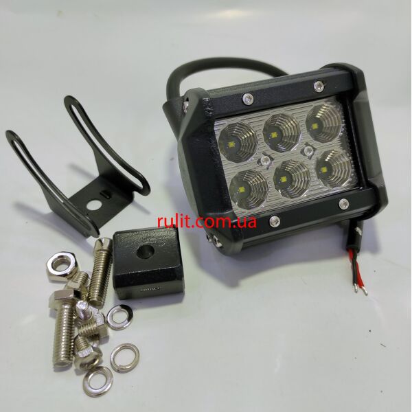 

Светодиодная LED противотуманная фара ЛИДЕР 1 шт 10-30V D 18W BLACK ближний 95х100х65