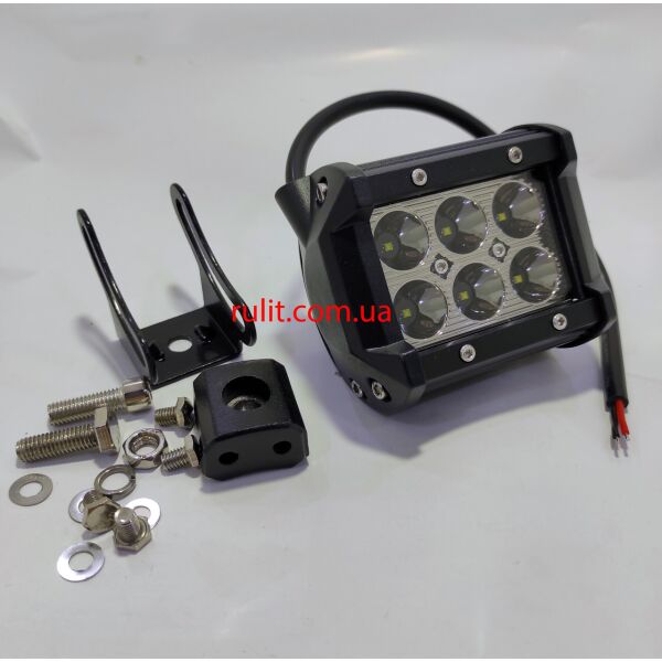 

Светодиодная LED противотуманная фара ЛИДЕР 1 шт 10-30V D 18W BLACK дальний 95х100х65