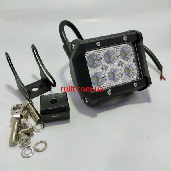 

Светодиодная LED противотуманная фара ЛИДЕР 1 шт 10-30V D 18W ближний 95х100х65