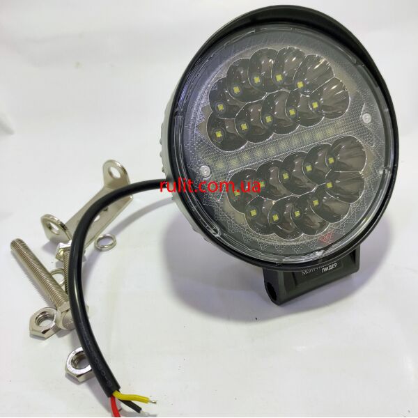 

Светодиодная LED противотуманная фара ЛИДЕР 1 шт 10-30V 07-60W BLACK дальний + ходовые огни 110х130х45