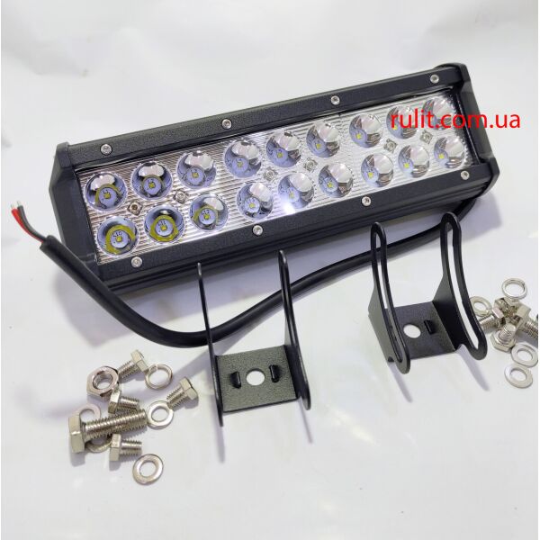 

Светодиодная LED противотуманная фара балка ЛИДЕР (1 шт) 10-30V D 54W дальний 235х107х73
