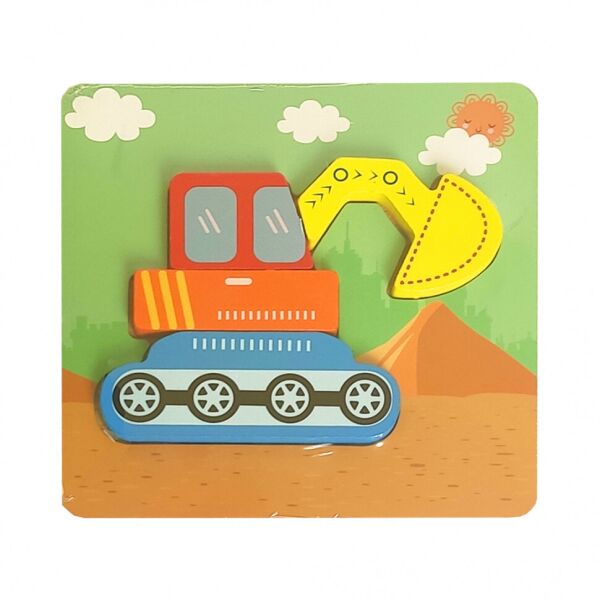 

Деревянная игрушка Пазлы Metr+ MD 0904 (Бульдозер)