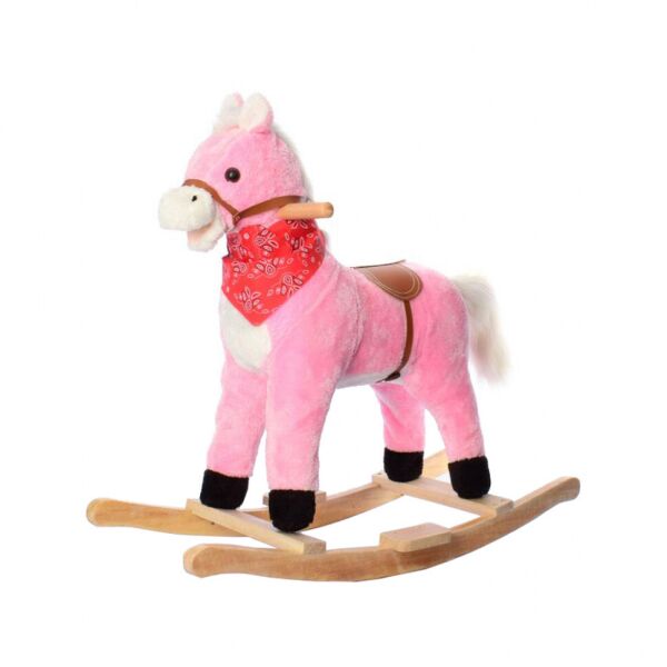 

Музыкальная Лошадка-качалка Metr+ MP 0086-4 (Розовый)