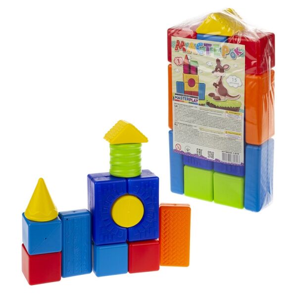 

Конструктор "Мастерок" №1 Colorplast 1-070 15 деталей