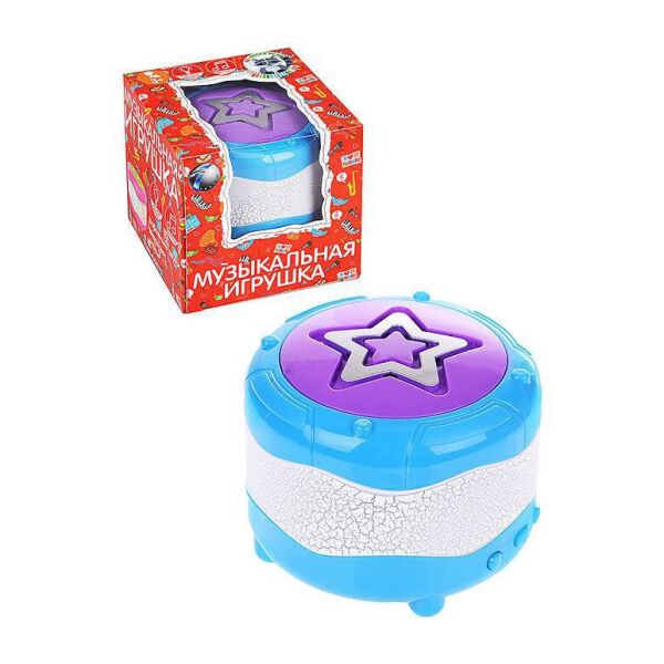 

Музыкальная игрушка "Барабан" Metr+ 903E 8,5 см (Синий)