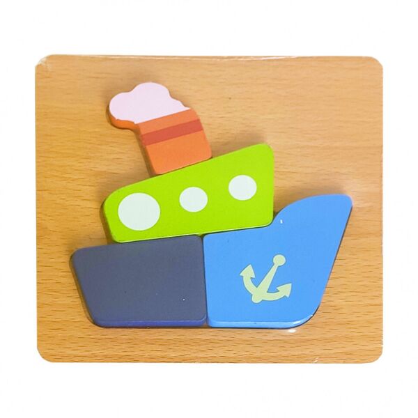 

Деревянная игрушка Пазлы Metr+ MD 0904 (Кораблик Синий)