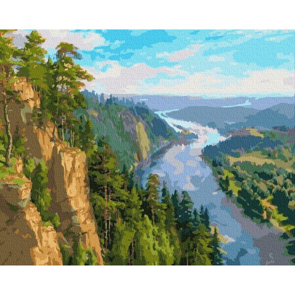 

Картина по номерам GX37178 Северная река, 40х50 см., Rainbow Art