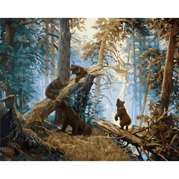 

Картина по номерам VP404 Утро в сосновом бору. Худ. Иван Шишкин, 40x50 см., Babylon
