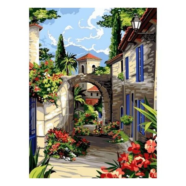 

Картина по номерам VK095 Средиземноморские улочки, 30x40 см., Babylon