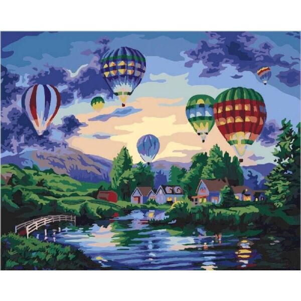 

Картина по номерам Q2099 Воздушные шары в сумерках , 40x50 см., Mariposa
