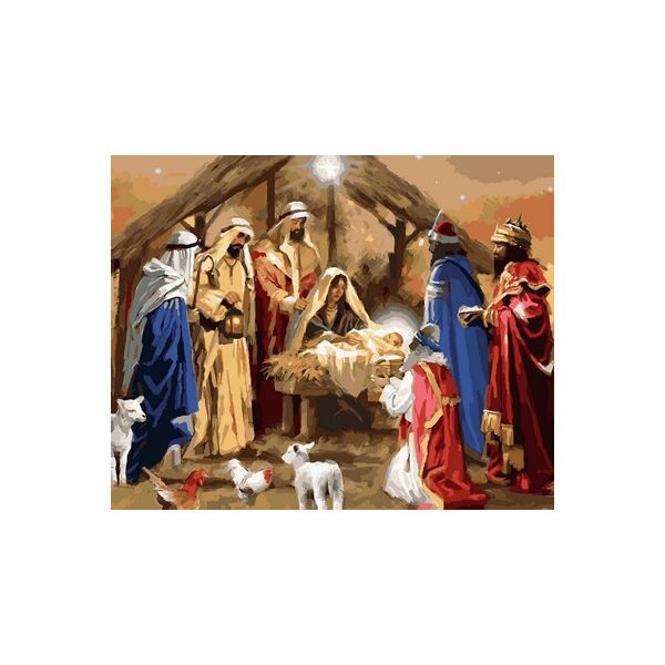 

Картина по номерам VP789 Рождение Иисуса. Худ. Ричард Макнейл, 40x50 см., Babylon