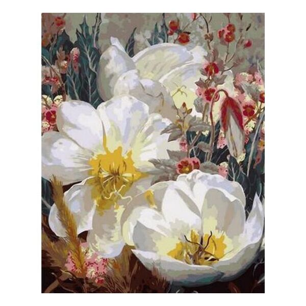 

Картина по номерам QS1059 Белые кувшинки, 50x65 см., Babylon