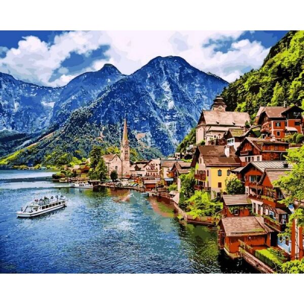 

Картина по номерам VP1087 Гальштат Австрия, 40x50 см., Babylon