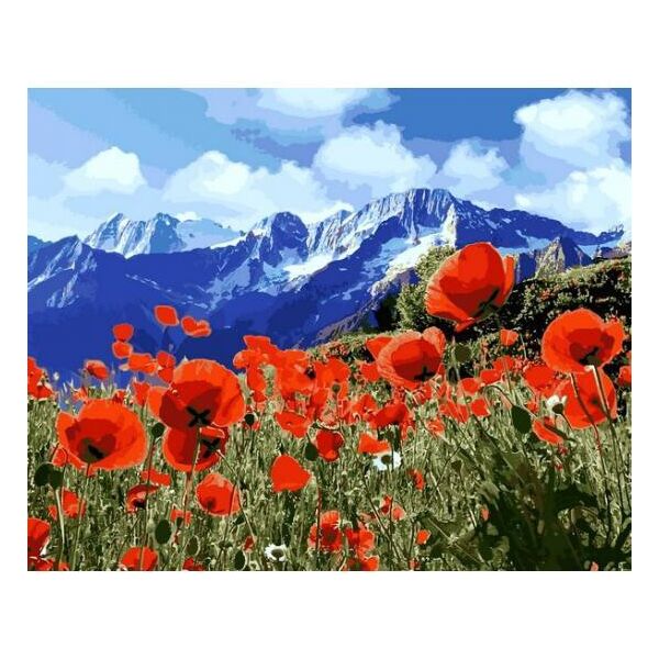 

Картина по номерам QS2224 Поле из маков, 50x65 см., Mariposa