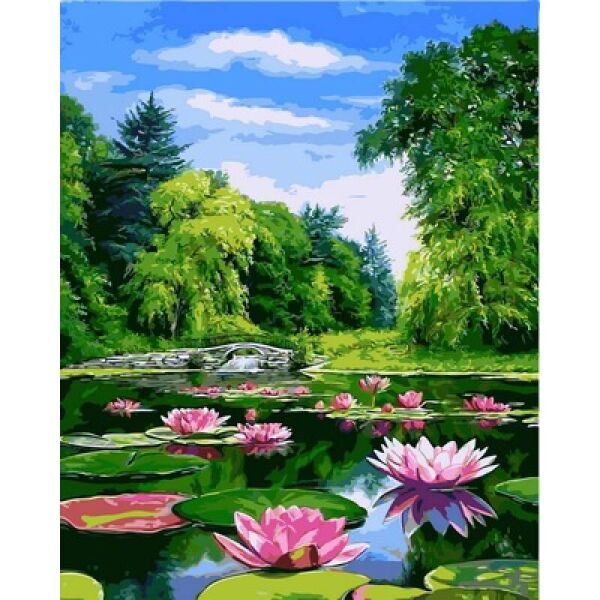 

Картина по номерам VP915 Пейзаж с кувшинками, 40x50 см., Babylon