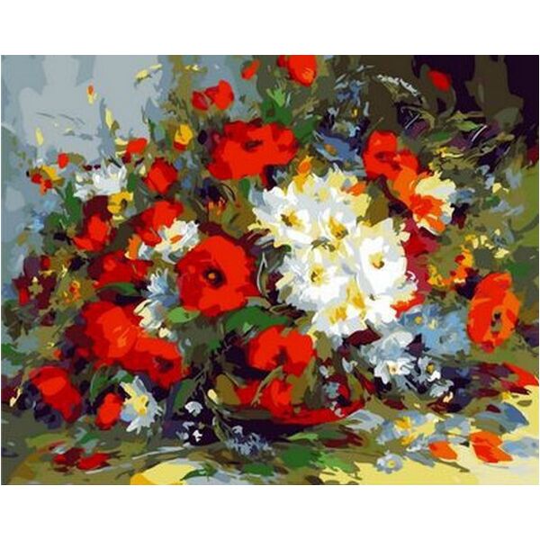 

Картина по номерам Q910 Маки и ромашки. Худ. Александр Сергеев, 40x50 см., Mariposa