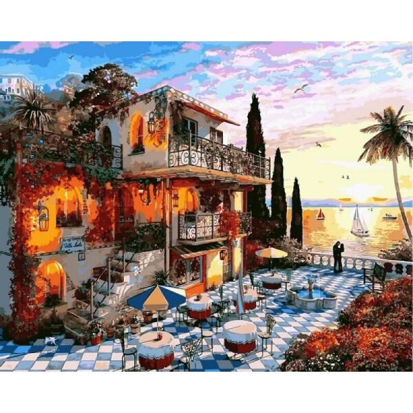 

Картина по номерам VP1150 Средиземноморский роман, 40x50 см., Babylon