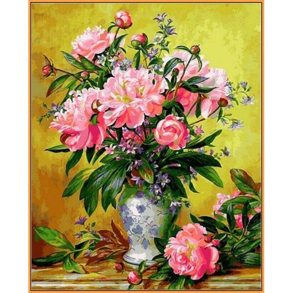 

Картина по номерам NB2164 Пионы в изящной вазе, 40x50 см., Babylon Premium