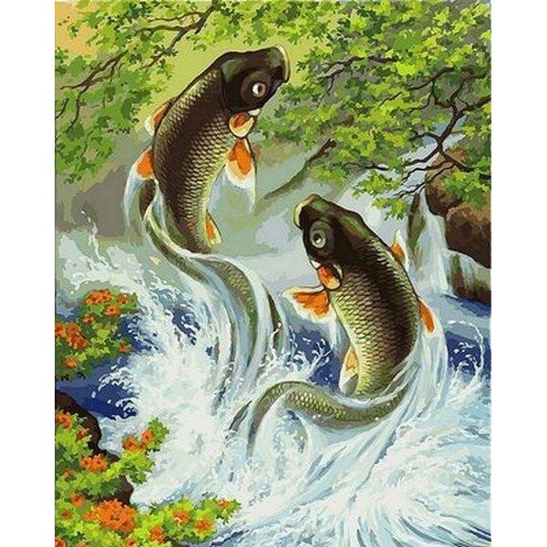 

Картина по номерам VP558 Японские карпы, 40x50 см., Babylon