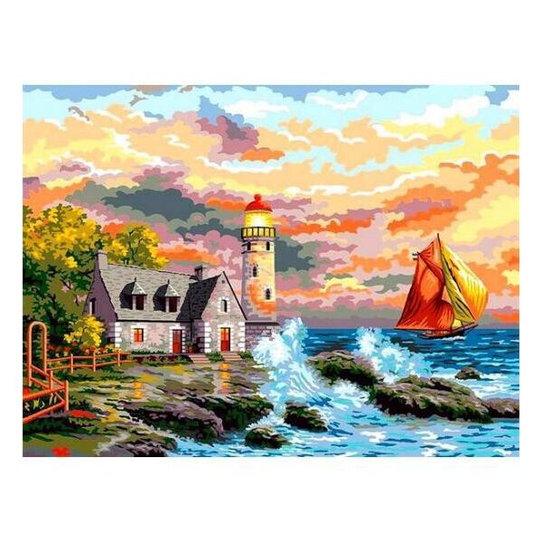 

Картина по номерам VK262 Маяк у моря, 30x40 см., Babylon