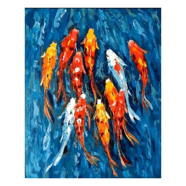 

Картина по номерам VP1192 Семейство карпов кои, 40x50 см., Babylon