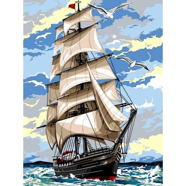 

Картина по номерам VK054 Парусник, 30x40 см., Babylon