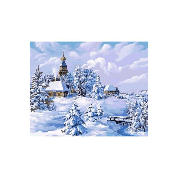 

Картина по номерам VP818 Зима в деревне. Худ. Виктор Цыганов, 40x50 см., Babylon
