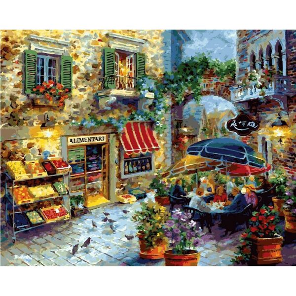 

Картина по номерам VP301new Летнее кафе. Худ. Никки Боэм,40x50 см., Babylon