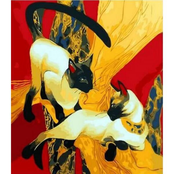 

Картина по номерам Q1278 Сиамские кошки, 40x50 см., Mariposa