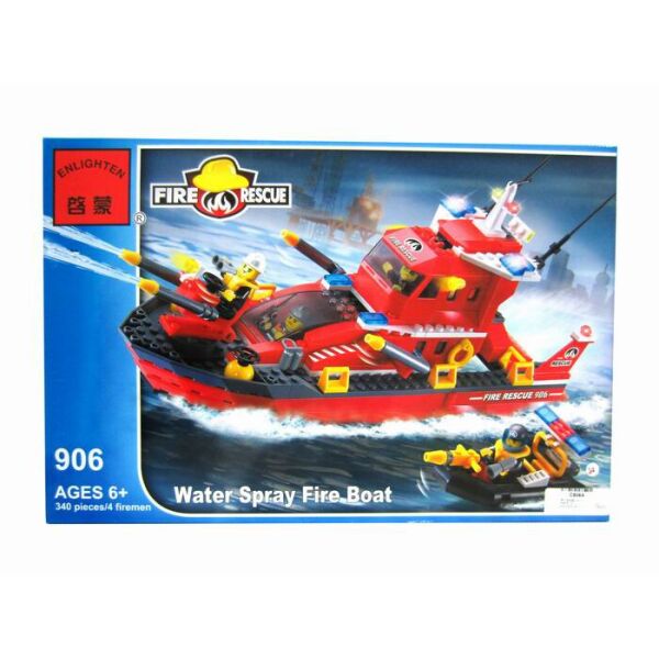 

Конструктор Enlighten Brick 906 ПОЖАРНЫЕ - Катер (340 дет.)