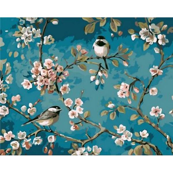 

Картина по номерам Q1083 Синички на яблоне, 40x50 см., Mariposa