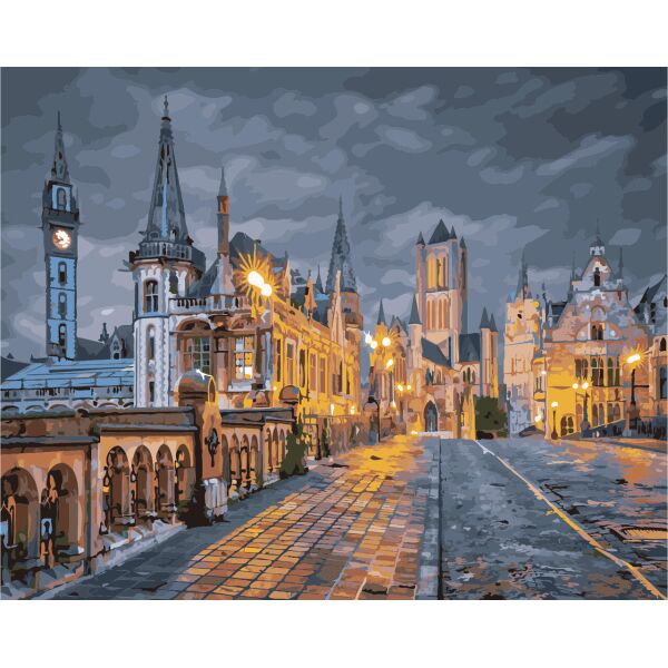 

Картина по номерам AS0857 Вечір у Бельгії, 40x50 см., Art Story