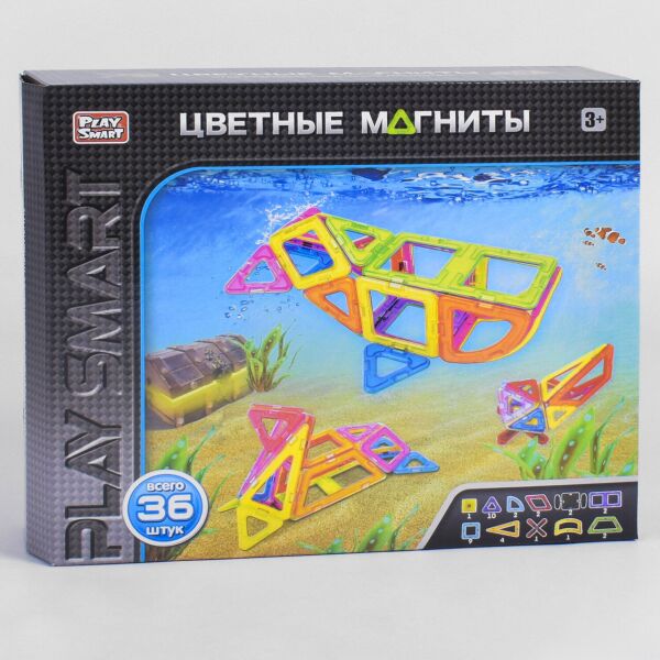 

Конструктор Play Smart 2466 Дом - магнитный (36 дет.)