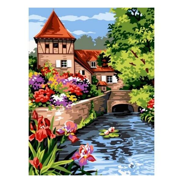 

Картина по номерам VK096 Мельница в цвету, 30x40 см., Babylon
