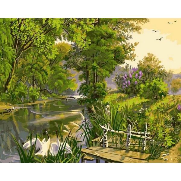 

Картина по номерам VP167 У реки. Худ. Виктор Цыганов, 40x50 см., Babylon