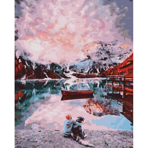 

Картина по номерам GX32635 Альпы с псом, 40х50 см., Rainbow Art
